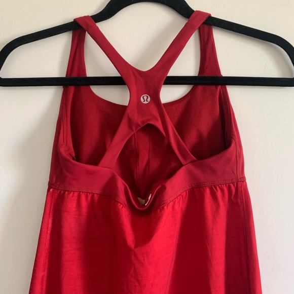 Lululemon Athletica Athletic Shelf Bra Red Venus Tank size 4 EUC - Picture 7 of 7